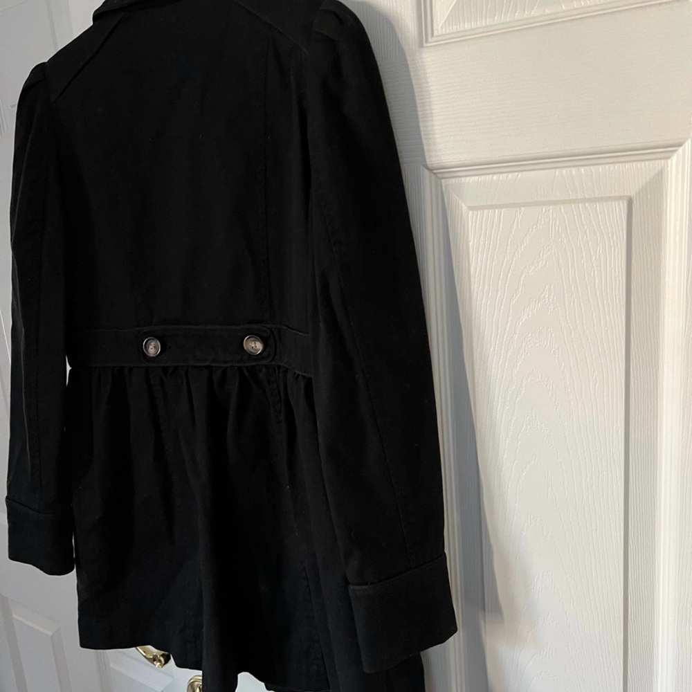 Black Double-Breasted Coat - Picture 4 of 4